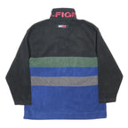 TOMMY HILFIGER Mens Black Green Blue Grey Colourblock Patterned V-Neck Pullover