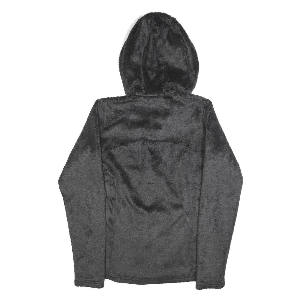 HELLY HANSEN Womens Black & Pink Hooded Jacket M Polyester Blend Fleece Outdoor