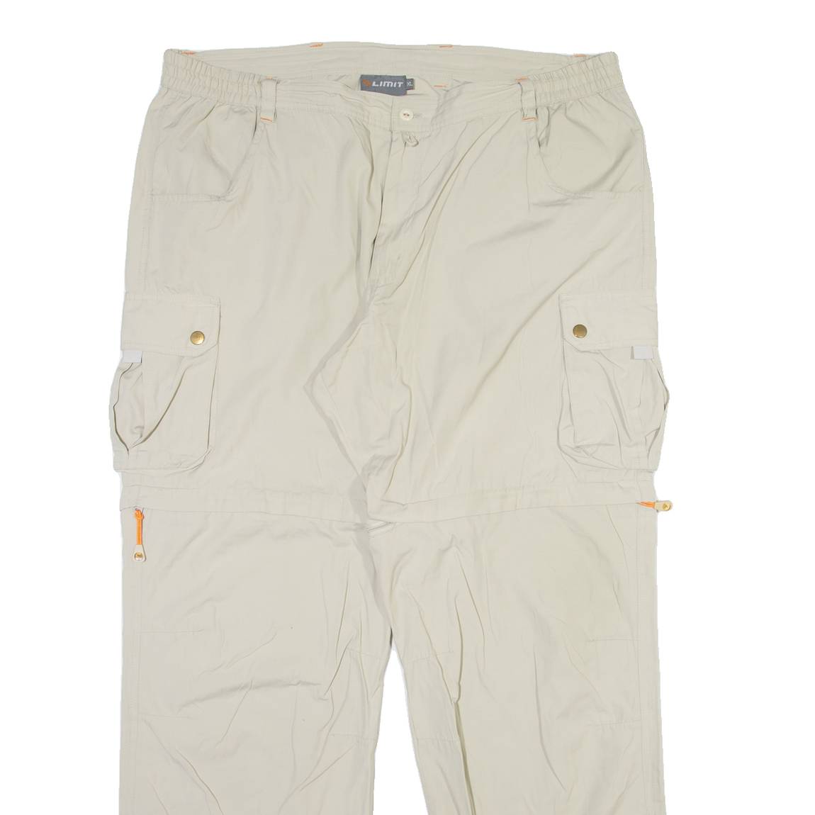 LIMIT Detachable Legs Mens Trousers Beige Relaxed Straight W38 L31