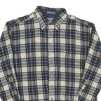 PENDLETON Mens Blue Black & Beige Wool Plaid Shirt XL Long Sleeve Button Shirt