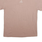 ADIDAS Mens Beige Crew Neck Cotton T-Shirt L Casual Sportswear