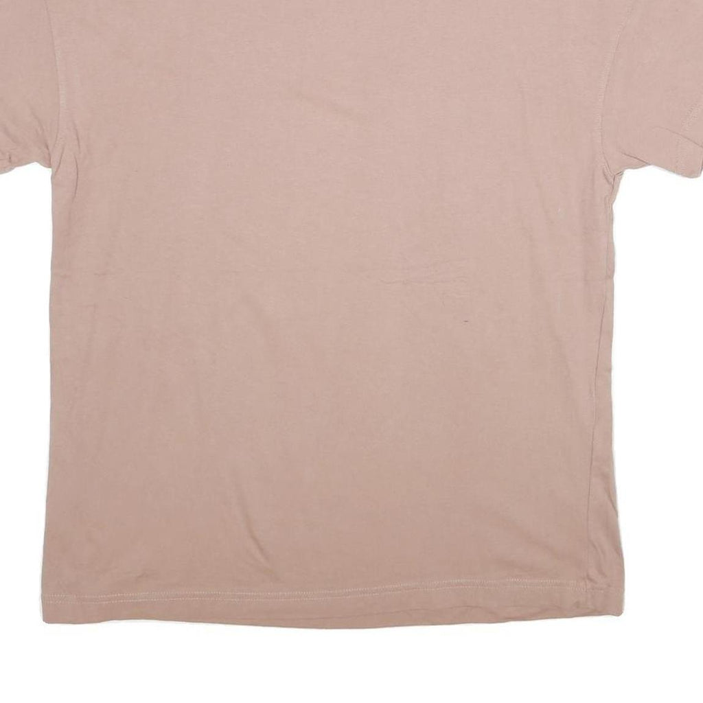 ADIDAS Mens Beige Crew Neck Cotton T-Shirt L Casual Sportswear