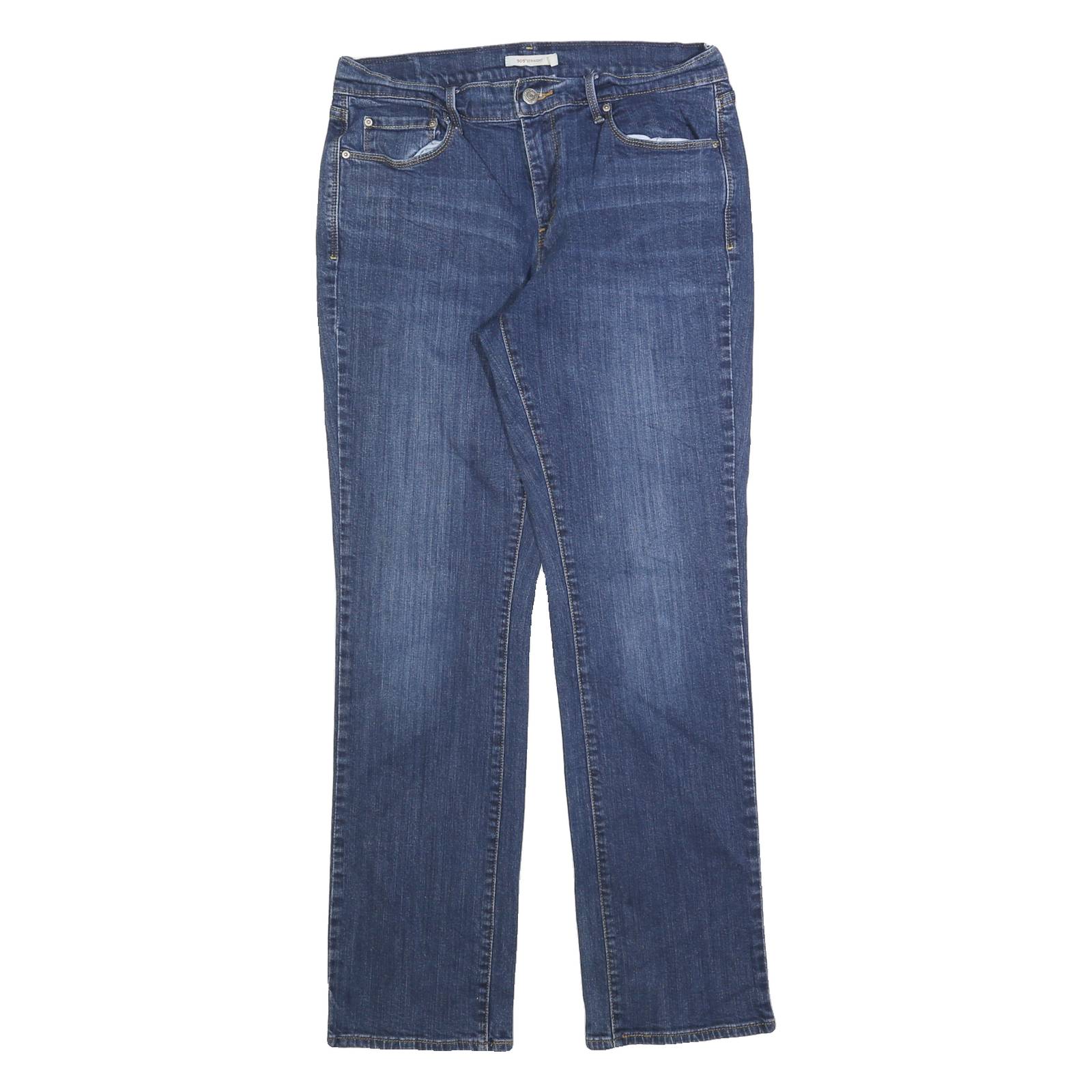 LEVI'S 505 Womens Jeans Blue Regular Straight Denim Medium W30 L30 Classic Fit