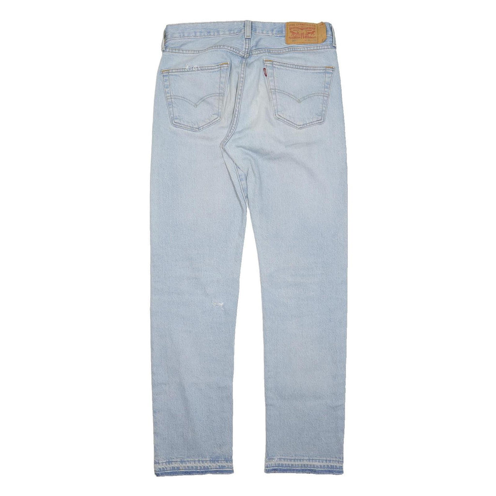 LEVI'S 501 Mens Regular Fit Straight Denim Light W32 L31 Button Cotton Blend