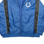 NFL Mens Blue Black Zip Nylon Sports Jackets L Athletic Plain