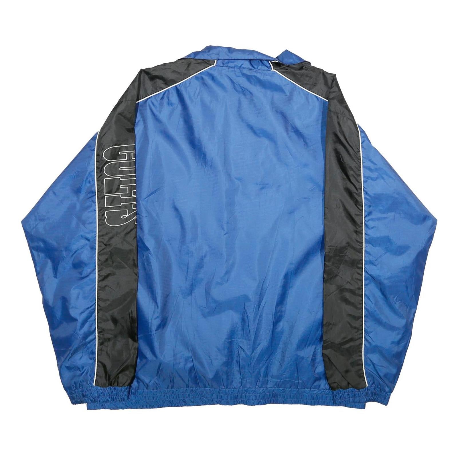 NFL Mens Blue Black Zip Nylon Sports Jackets L Athletic Plain