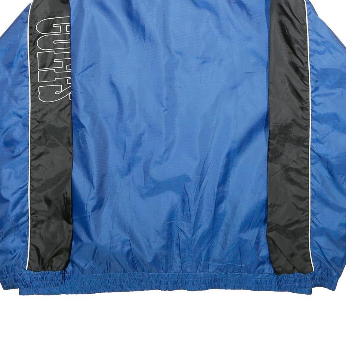 NFL Mens Blue Black Zip Nylon Sports Jackets L Athletic Plain