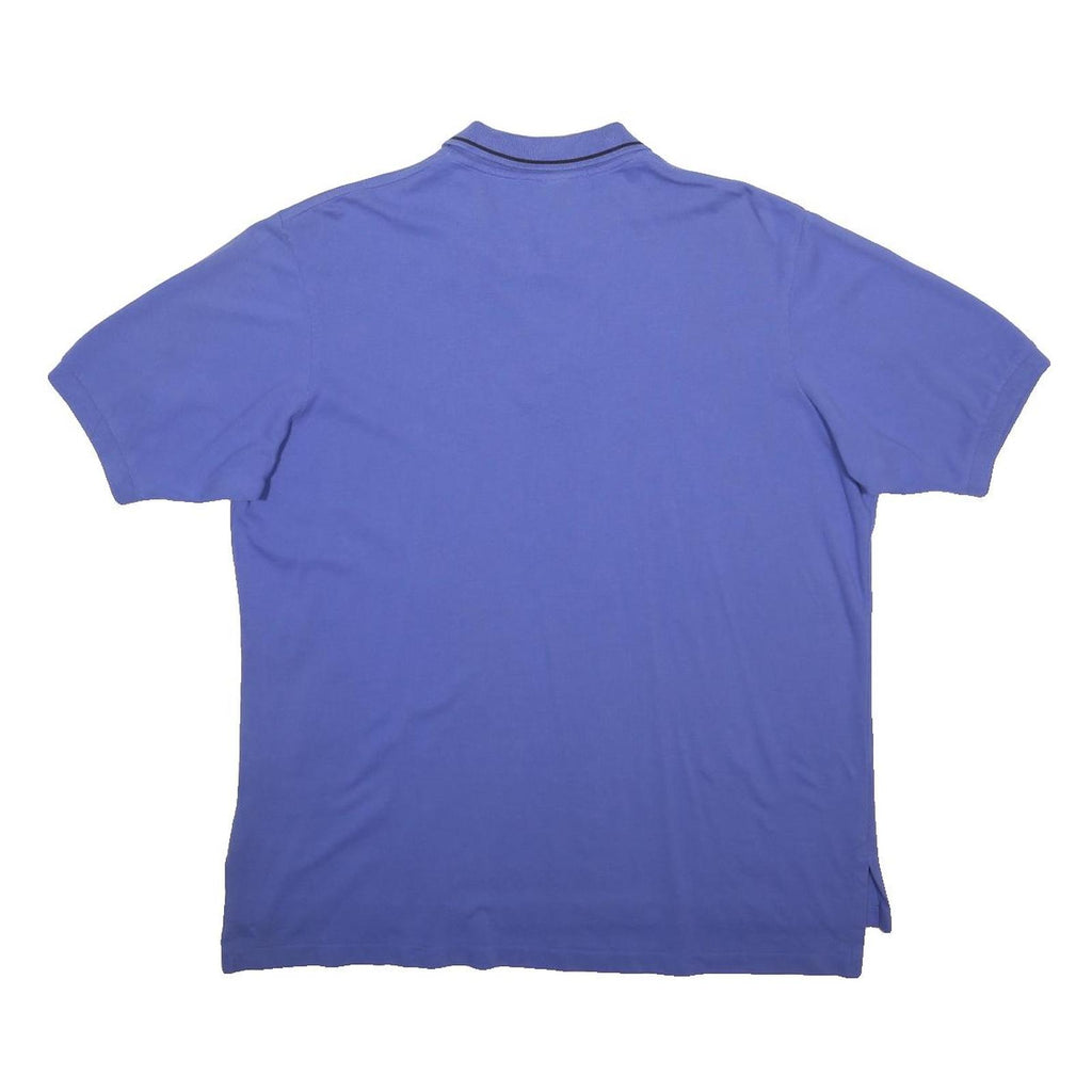 POLO RALPH LAUREN Mens Blue Short Sleeve Polo Shirt XL Cotton Blend Classic Fit