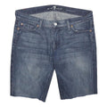 7 FOR ALL MANKIND Womens Denim Blue Casual Shorts L W33 Cut-Off Style