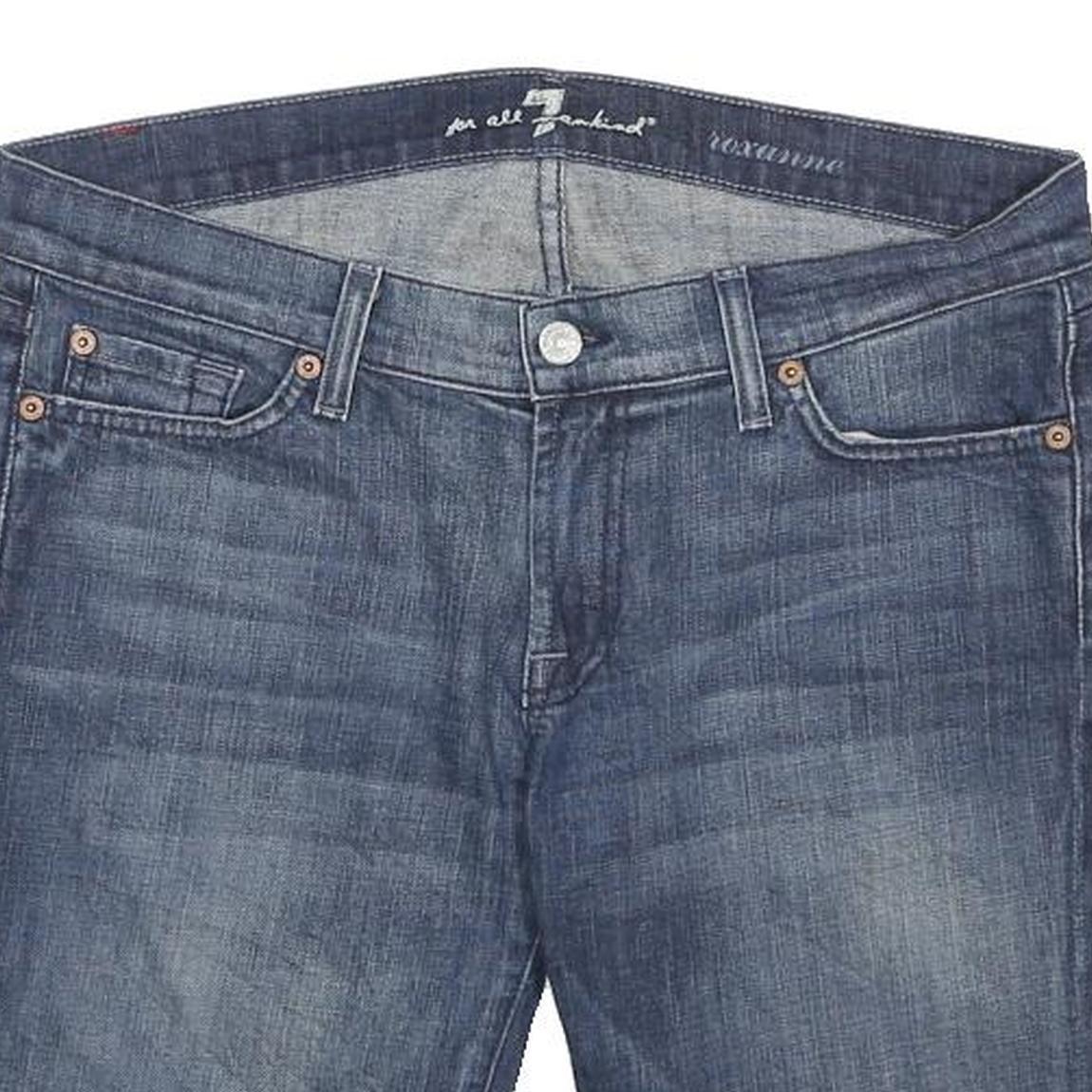 7 FOR ALL MANKIND Womens Denim Blue Casual Shorts L W33 Cut-Off Style