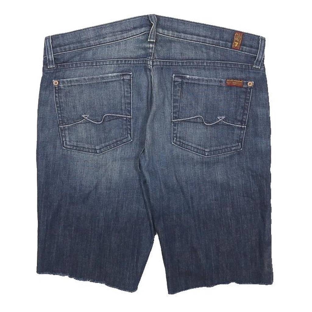 7 FOR ALL MANKIND Womens Denim Blue Casual Shorts L W33 Cut-Off Style