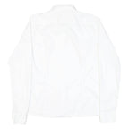 U.S. POLO ASSN Womens White Shirt M Cotton Blend Classic Button Down Shirt