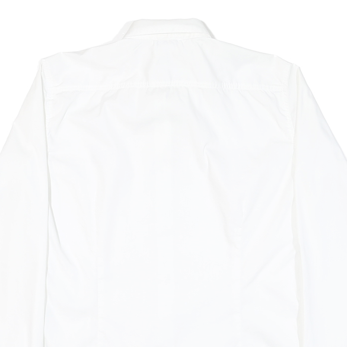 U.S. POLO ASSN Womens White Shirt M Cotton Blend Classic Button Down Shirt