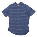 TOMMY HILFIGER Mens Blue Pattern Shirt M Cotton Blend Casual Summer Button Shirt