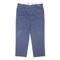 DICKIES Mens Polyester Blend Navy Regular Straight Trousers W40 L29 Workwear