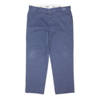 DICKIES Mens Polyester Blend Navy Regular Straight Trousers W40 L29 Workwear