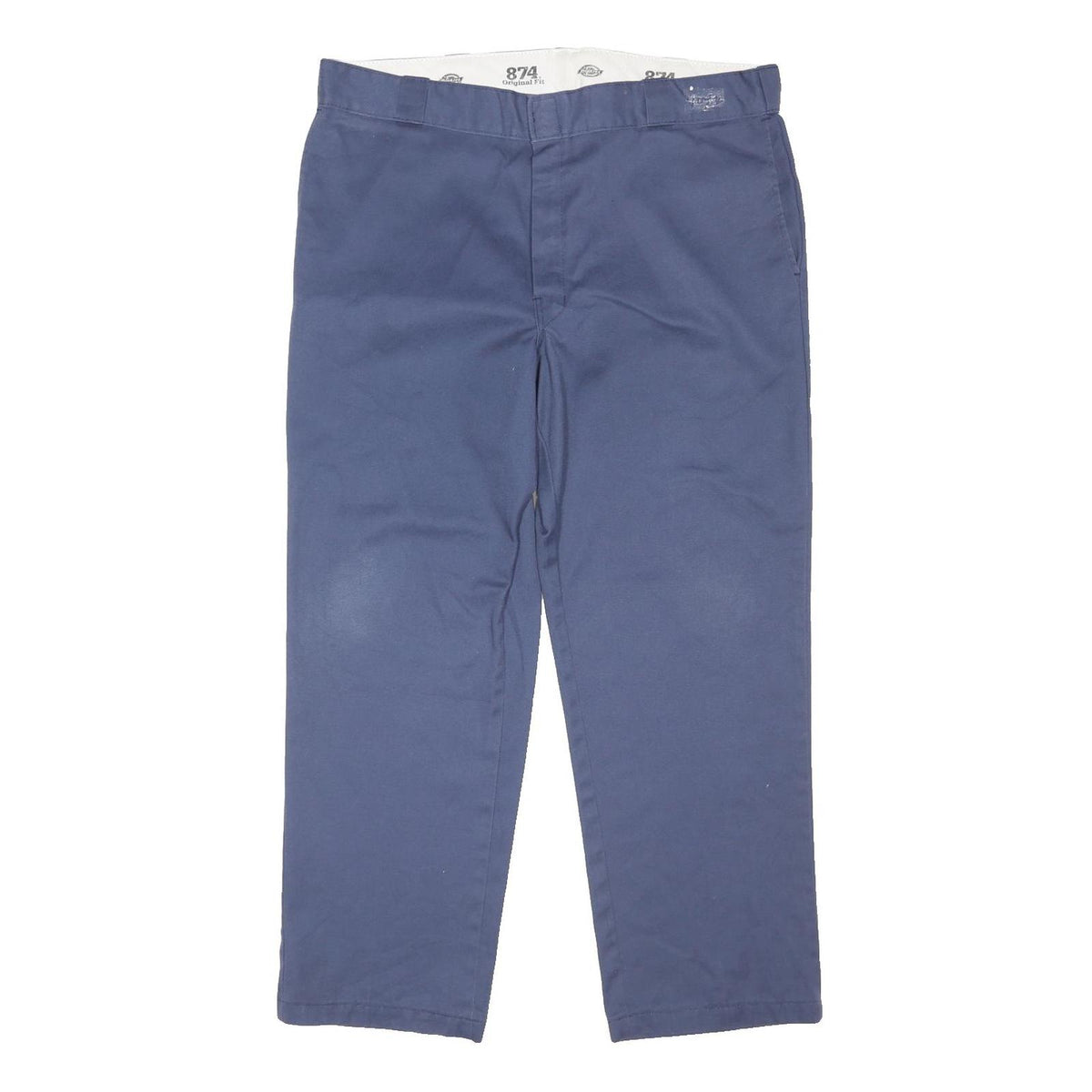 DICKIES Mens Polyester Blend Navy Regular Straight Trousers W40 L29 Workwear