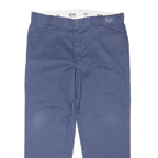 DICKIES Mens Polyester Blend Navy Regular Straight Trousers W40 L29 Workwear