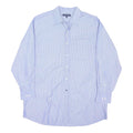 TOMMY HILFIGER Mens Blue & White Striped Shirt XL Classic Button Down Office
