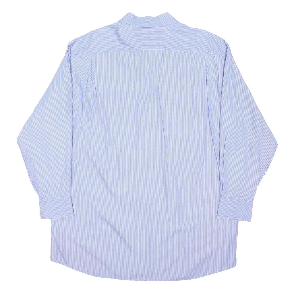 TOMMY HILFIGER Mens Blue & White Striped Shirt XL Classic Button Down Office
