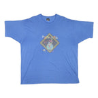 LG Mens Blue Graphic T-Shirt L Short Sleeve Crew Neck Cotton Blend