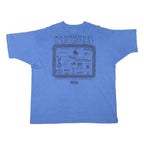 LG Mens Blue Graphic T-Shirt L Short Sleeve Crew Neck Cotton Blend
