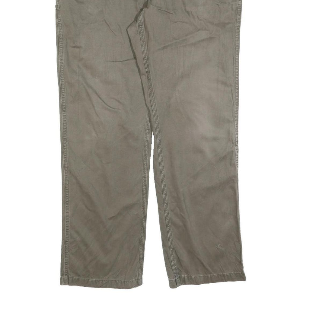 CARHARTT Mens Cotton Blend Beige Regular Straight Trousers W40 L34 Workwear Zip