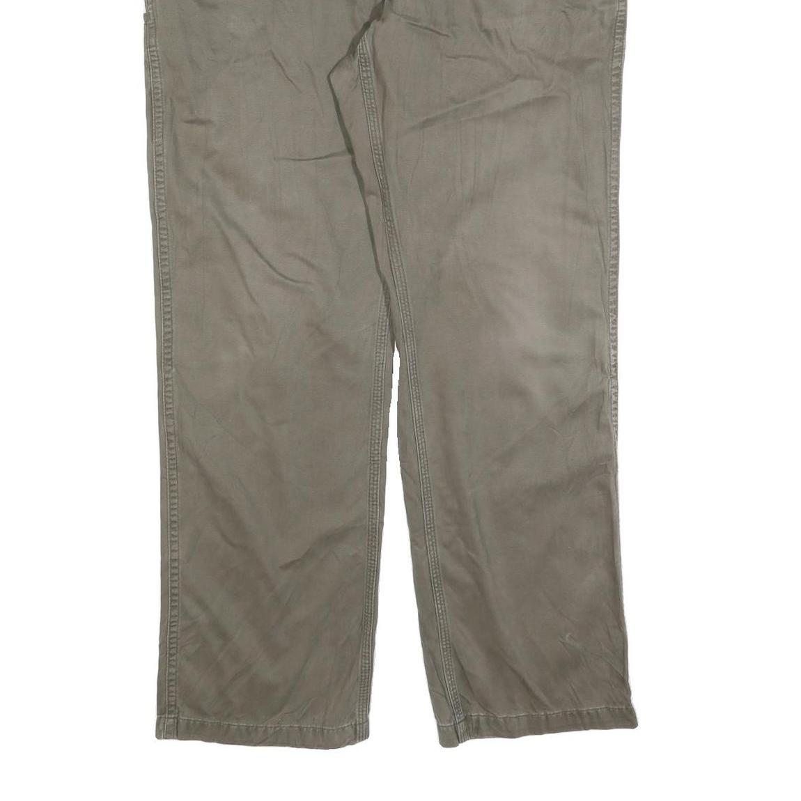 CARHARTT Mens Cotton Blend Beige Regular Straight Trousers W40 L34 Workwear Zip