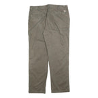 CARHARTT Mens Cotton Blend Beige Regular Straight Trousers W40 L34 Workwear Zip