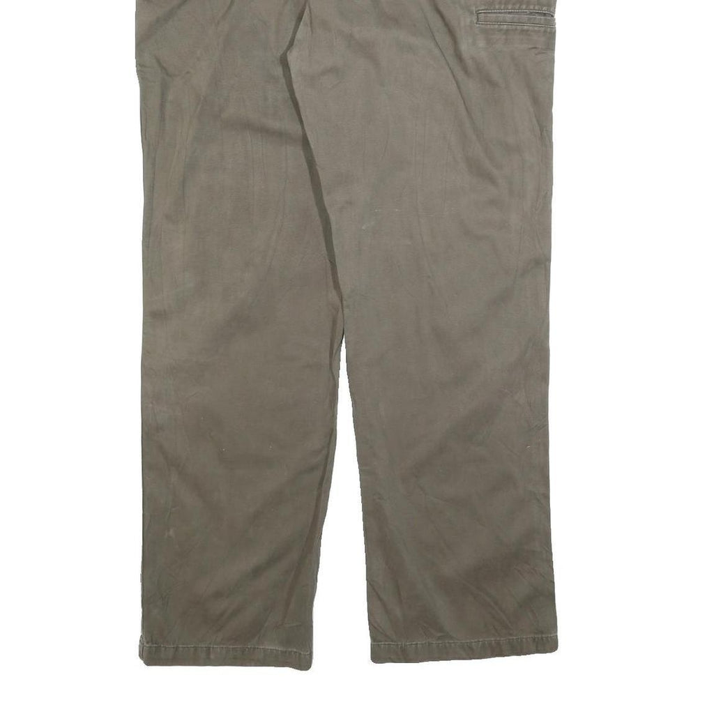 CARHARTT Mens Cotton Blend Beige Regular Straight Trousers W40 L34 Workwear Zip