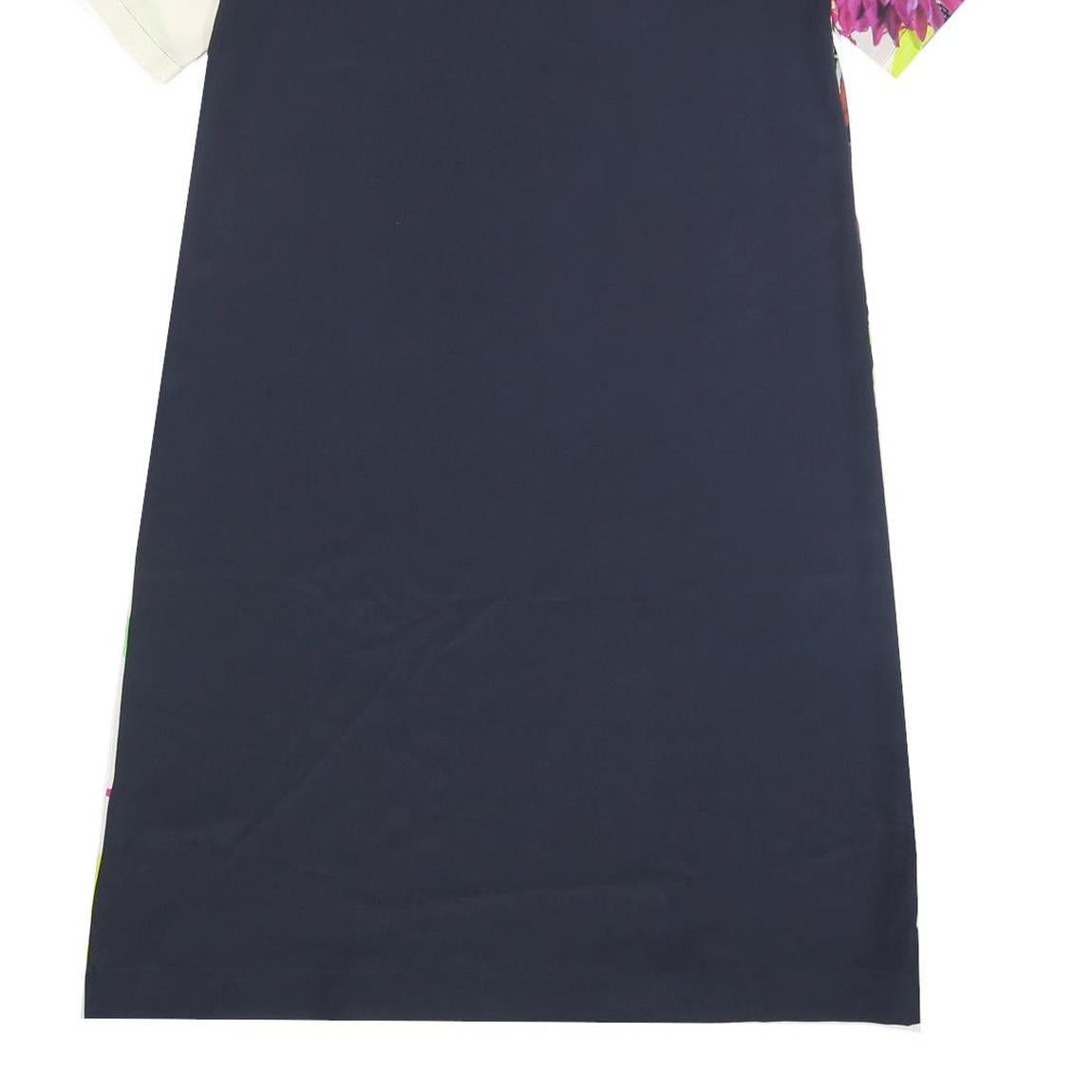 PREEN Womens Floral Abstract Colourblock Shift Dress Short Sleeve XS Bright