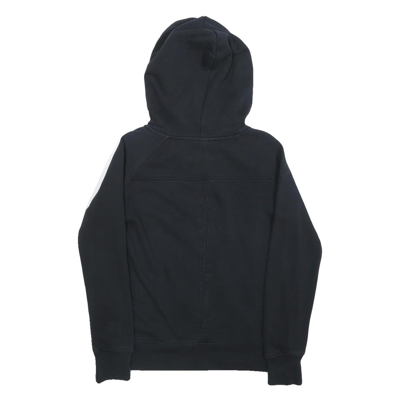 PUMA Womens Black Zip Hoodie M Cotton Blend Casual Lightweight Sweatshirt