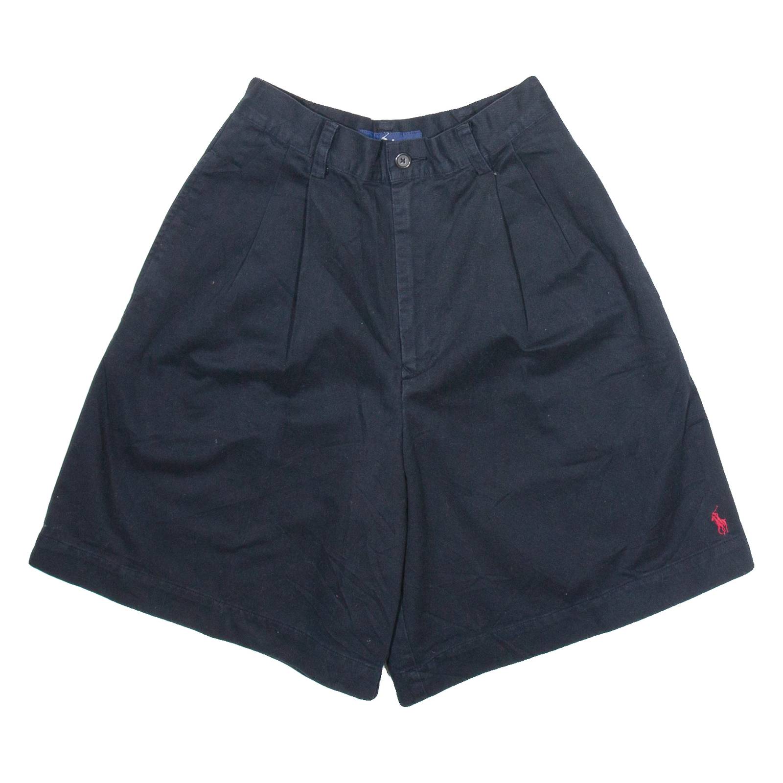 RALPH LAUREN Womens Chino Shorts Black Relaxed M W24
