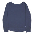 JACK WOLFSKIN Womens Blue Long Sleeve Top Round Neck UK 14 Casual Cotton Blend