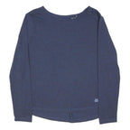 JACK WOLFSKIN Womens Blue Long Sleeve Top Round Neck UK 14 Casual Cotton Blend