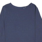 JACK WOLFSKIN Womens Blue Long Sleeve Top Round Neck UK 14 Casual Cotton Blend