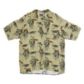 PURITAN Mens Hawaiian Shirt Green Floral L
