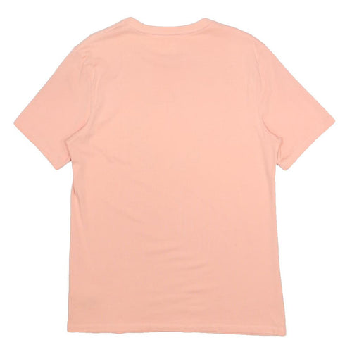 CONVERSE Mens Pink Graphic T-Shirt S Short Sleeve Crew Neck Casual Cotton