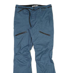 Mens Regular Fit Blue Polyester Blend Zip Trousers W34 L34 Casual Wear