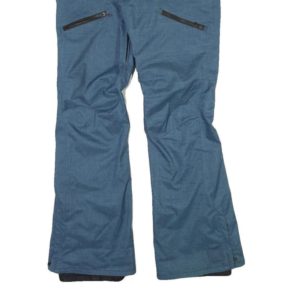 Mens Regular Fit Blue Polyester Blend Zip Trousers W34 L34 Casual Wear