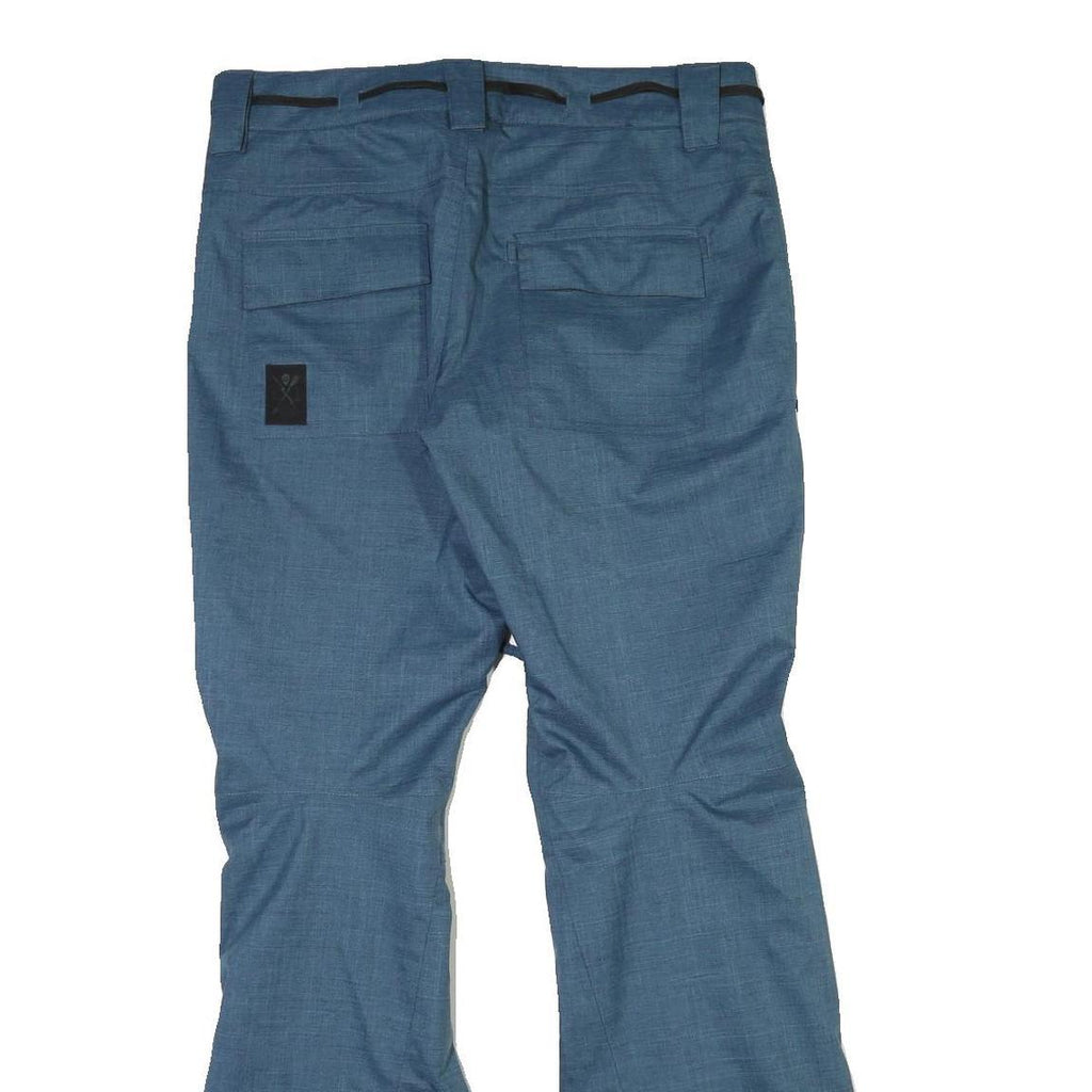 Mens Regular Fit Blue Polyester Blend Zip Trousers W34 L34 Casual Wear