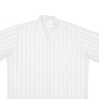 Mens Shirt White Striped 2XL