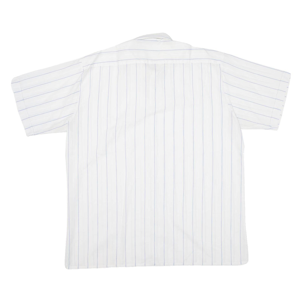 Mens Shirt White Striped 2XL