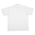 Mens Shirt White Striped 2XL