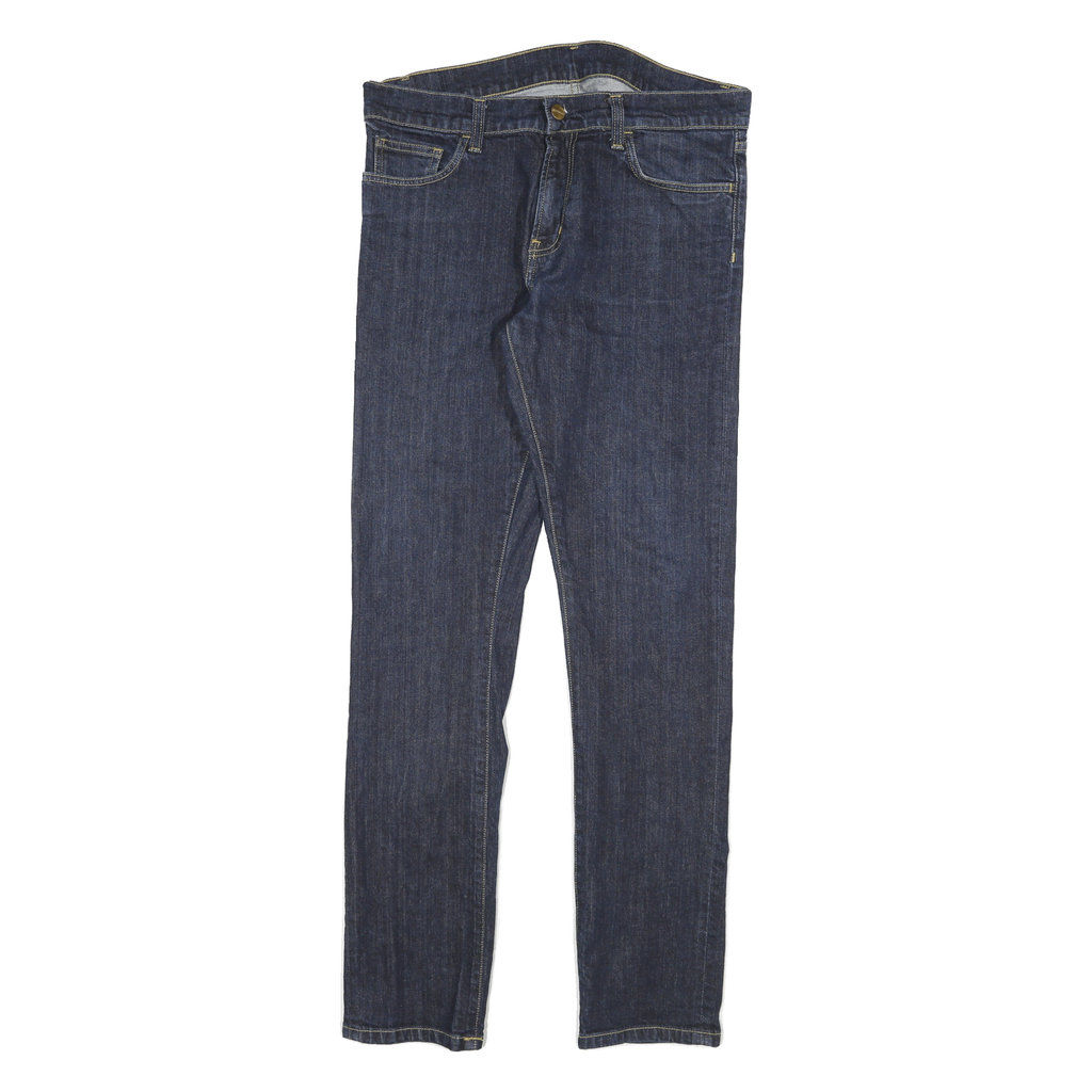 CARHARTT Womens Slim Blue Denim Jeans W32 L30 Classic Zip Closure