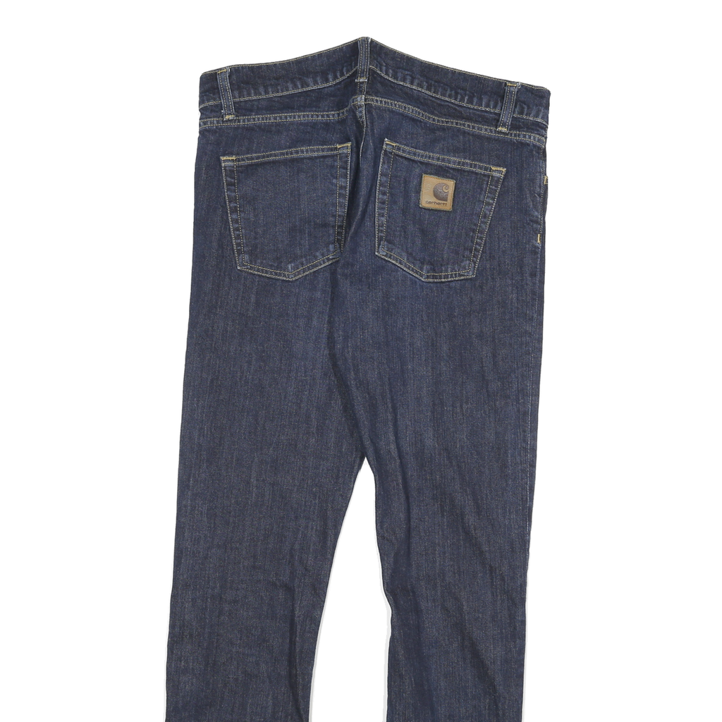 CARHARTT Womens Slim Blue Denim Jeans W32 L30 Classic Zip Closure