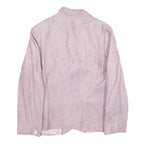 BOGNER Womens Pink Linen Jacket XL Woven Button Closure Classic Fit Lightweight