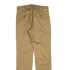 LEVI'S Mens Cotton Blend Beige Slim Straight Trousers W28 L30 Classic Zip