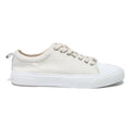 CALVIN KLEIN Womens Lace-Up Trainers White Canvas UK 4 Lightweight Casual