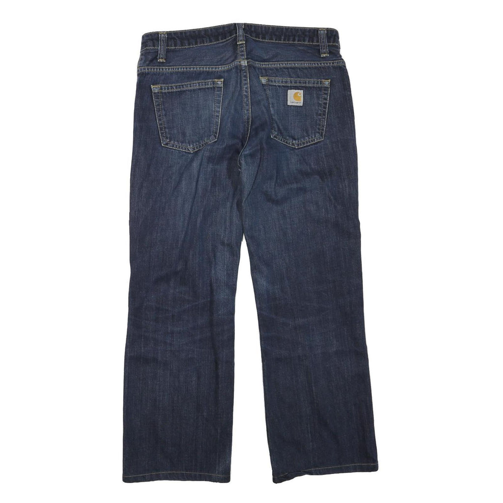 CARHARTT Womens Regular Blue Denim Jeans Zip W32 L27 Classic Pocket Detail